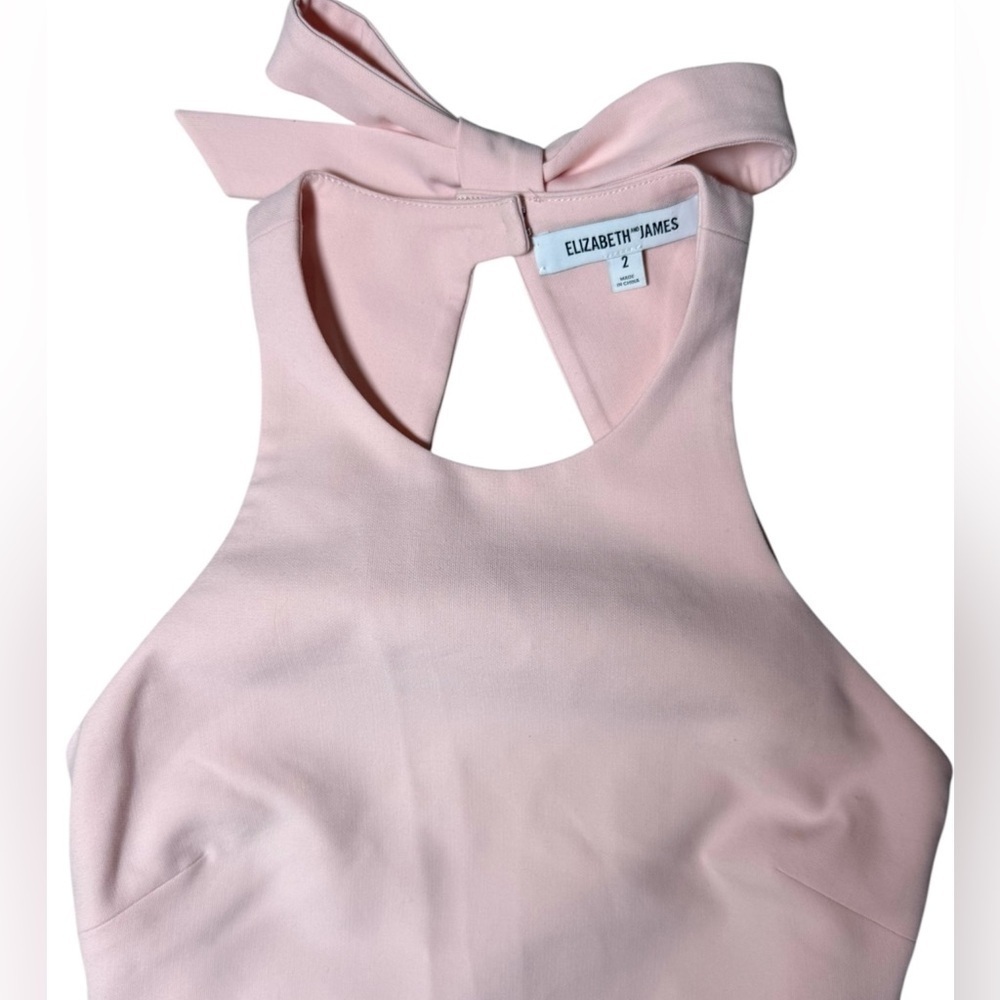 Elizabeth and James Blush Orley Bow Back Maxi Gown size 2 in excellent condition - Picture 7 of 10